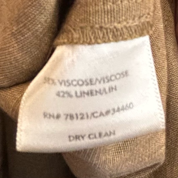 EILEEN FISHER Sz XL Linen Blend Madarin Collar Loose Long Line Buttoned Jacket - Picture 7 of 8